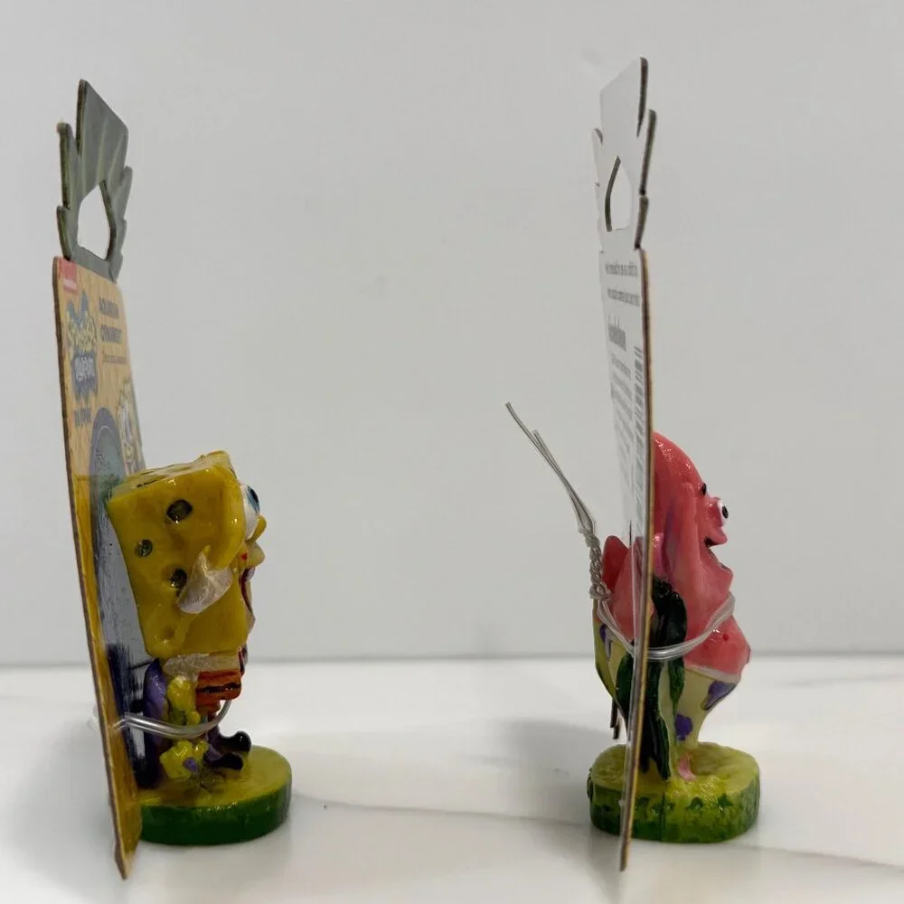 SpongeBob Squarepants Patrick Star Set of 2‎ Mini Aquarium Desk Ornaments NEW